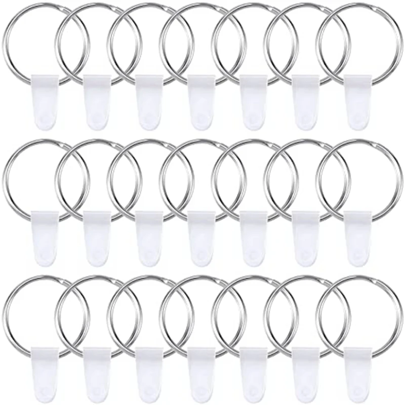 100 készletek Kulcstartó gyűrűk kézművességhez Kerek osztott kulcstartók Fém kulcstartó csatlakozó bepattintható fülekkel Kép 0