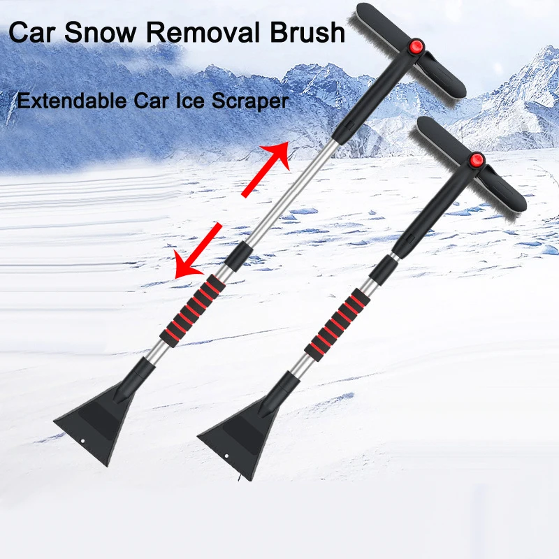 1db autó hóeltakarítás lapát jégkaparó tisztító kefe kihúzható szélvédő hólapát kefe téli jégkaparó eltávolító eszközök Kép 0