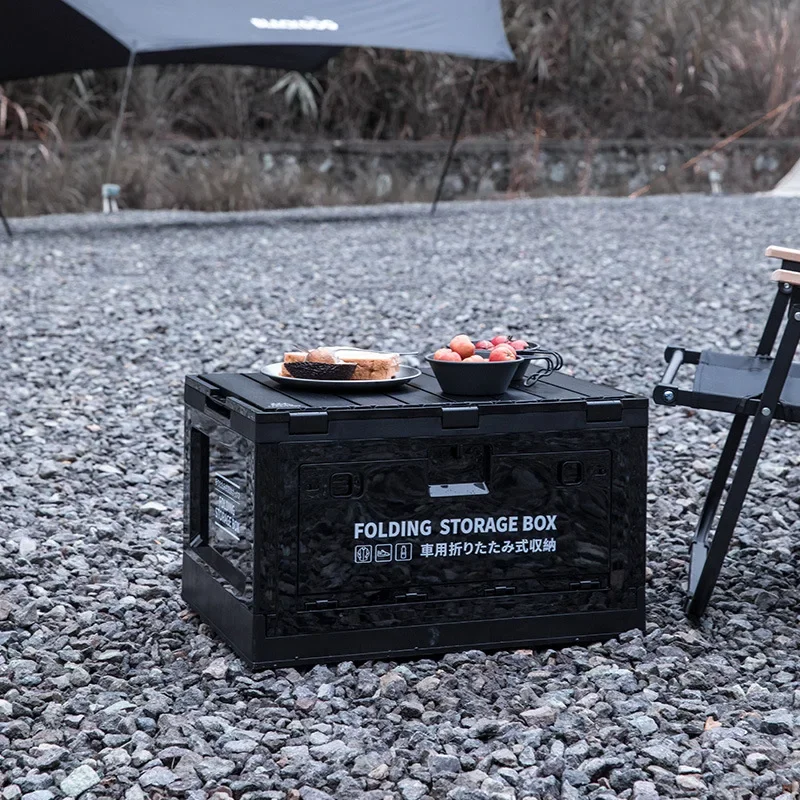 Aoliviya hivatalos kültéri oldal nyitott alumínium ötvözet fedél összecsukható tárolódoboz autó csomagtartó otthoni kempingdoboz autó tároló doboz Kép 0