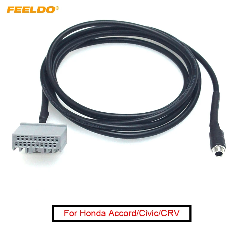 FEELDO 10Pcs Car Audio 3,5 mm-es anya dugó AUX vezeték Honda CRV Civic Accord AUX bemeneti interfész adapter kábel #FD6052 Kép 0