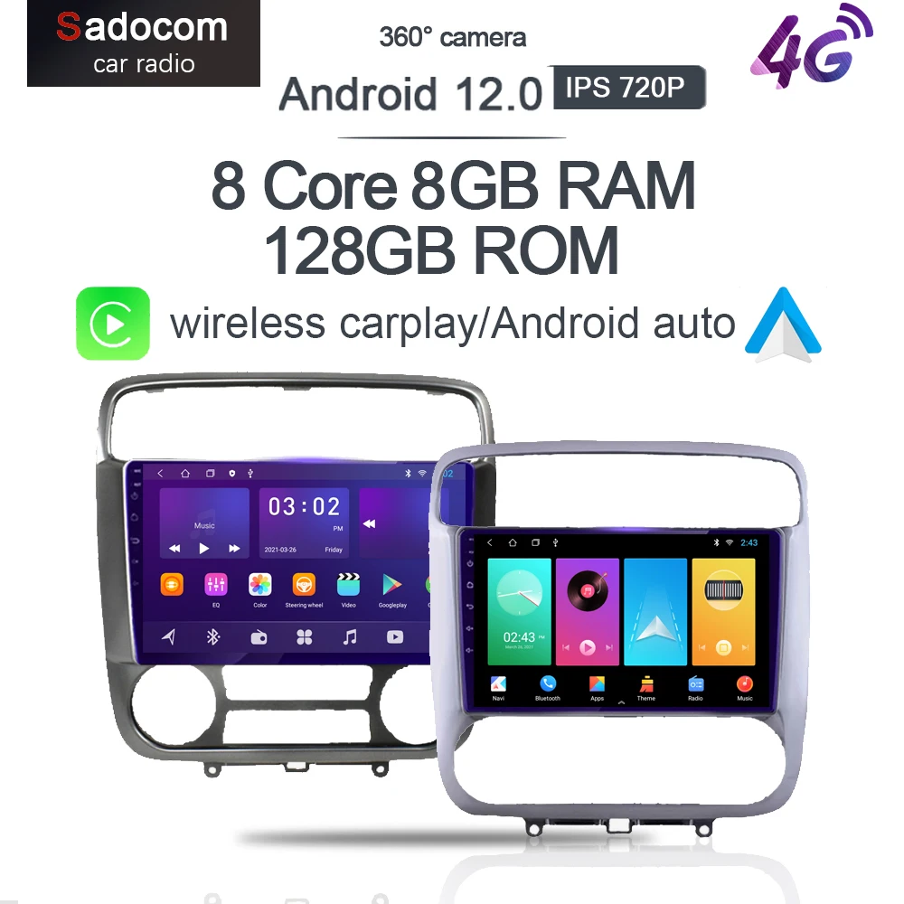 QLED 720P 360 panoráma Carplay 8G + 128G Android 12.0 autó DVD lejátszó GPS WIFI sztereó rádió a Honda Stream 1 2000 - 2006 2 din Kép 0