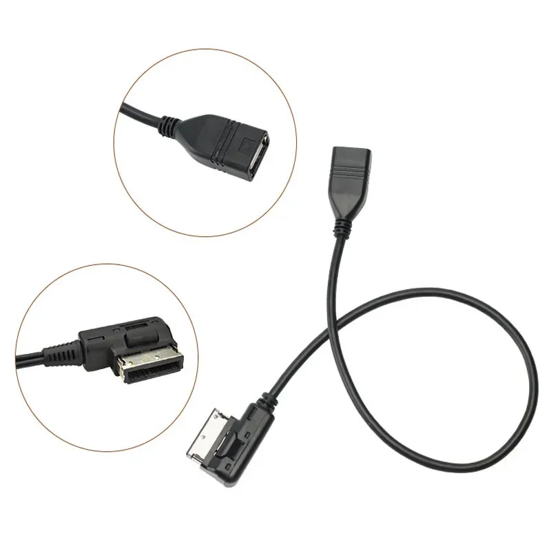1 PC USB AUX adapter töltőkábelek Zene MDI MMI AMI USB anya interfész adatvezeték VW MK5-höz AUDI-hoz Kép 1