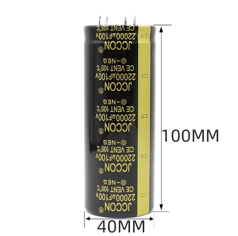 1db / tétel 100V 22000UF alumínium elektrolit kondenzátor 40x100 audio teljesítményerősítő elektrolit 4Pin 100V kiváló minőségű Kép 1