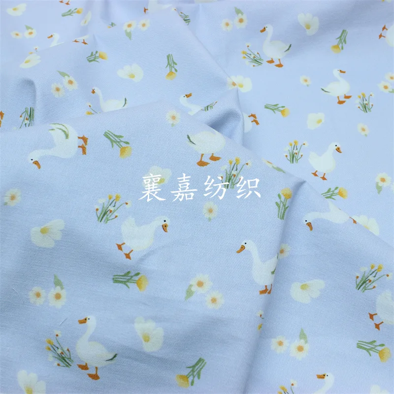 1M/2M/5M/10M pamut twill csiszolt szövet: tavaszi és őszi rajzfilm nyomtatás baba ágynemű társalgóruha szövet Kép 1