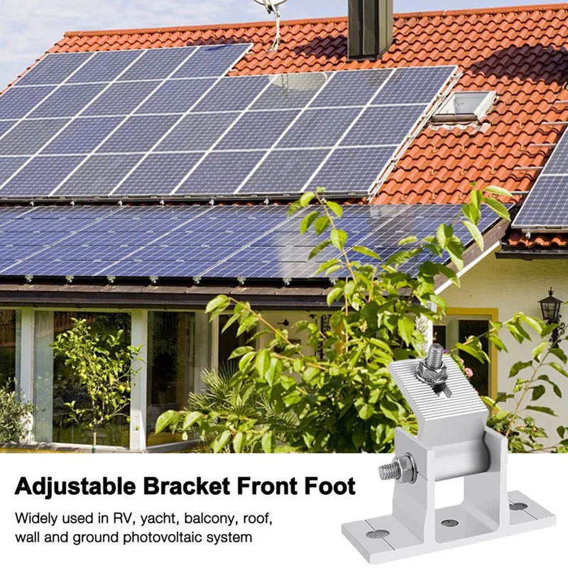 4Beállítja a napelem konzolokat 15-30 ° -ban állítható PV modul konzolok, napelemes tartók, lapos tető, szerelési napelem modul Kép 1