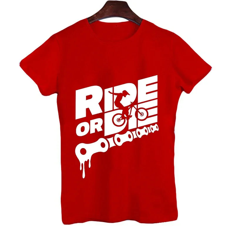Férfi póló Ride or Die Print felsők Nyári férfi ok-okozati pólók Motorkerékpár divat Streetwear póló Női póló Női póló Kép 1