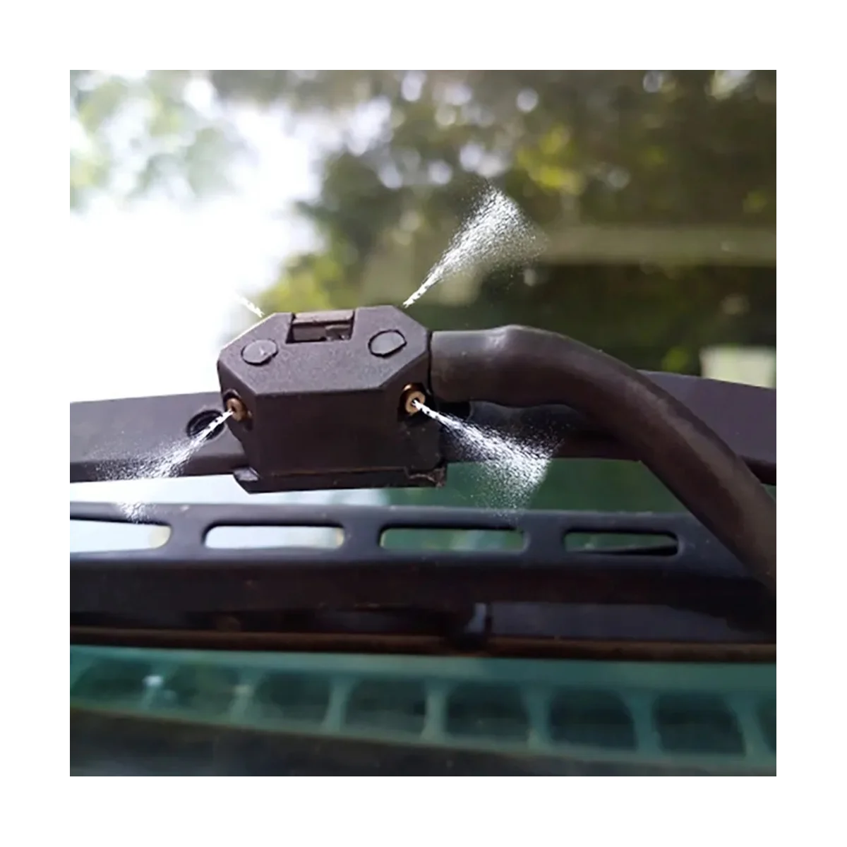 2 db autó szélvédőtörlő lapát mosó permetező fúvóka állítható 4-irányú frissítés 8 mm-es 9 mm-es karos autós kiegészítőkre Kép 2