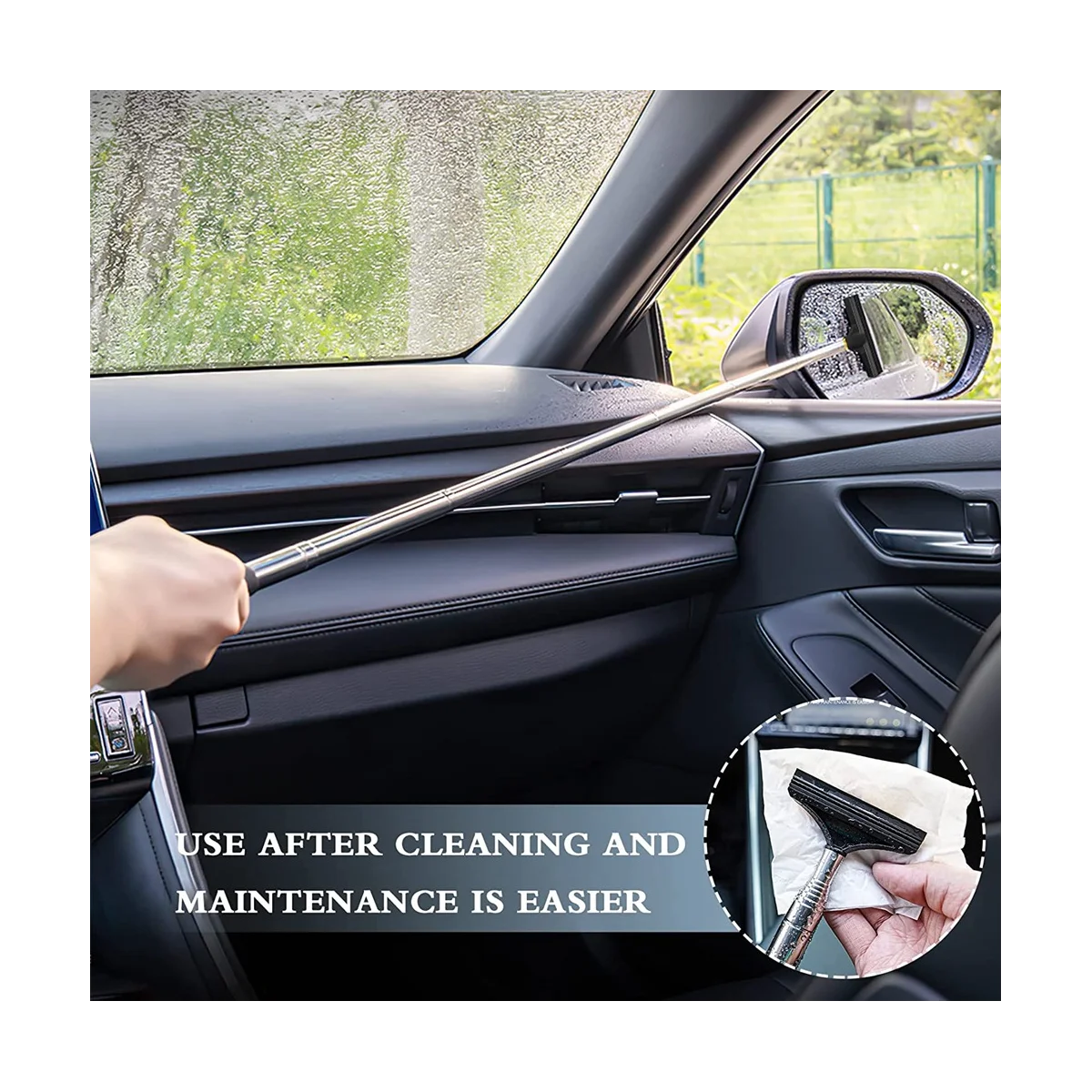 Autó oldalsó tükör gumibetét Autó tükör gumibetét hordozható autó gumibetét autó visszapillantó tükör ablaktörlő teleszkópos mini gumibetét Kép 2