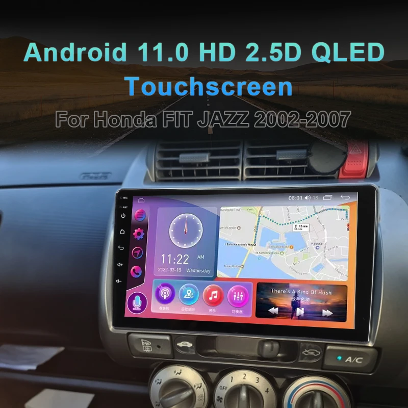 QSZN A Honda Fit GD 2001 - 2008 Jazz RHD autórádió multimédia videó lejátszó navigáció GPS 4G Carplay Android 12 Autoradio DSP Kép 2