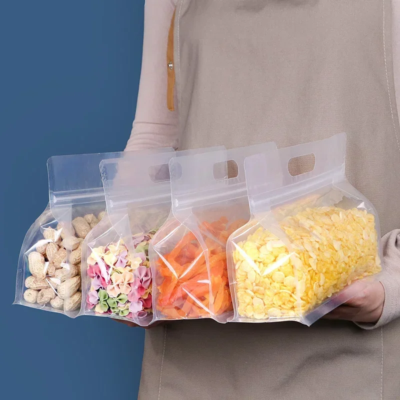  Újrafelhasználható szilikon élelmiszer-tároló tartályok szivárgásmentes tartályok Stand Up cipzáras táska csésze friss táska Élelmiszer-tároló táska friss csomagolás Kép 2