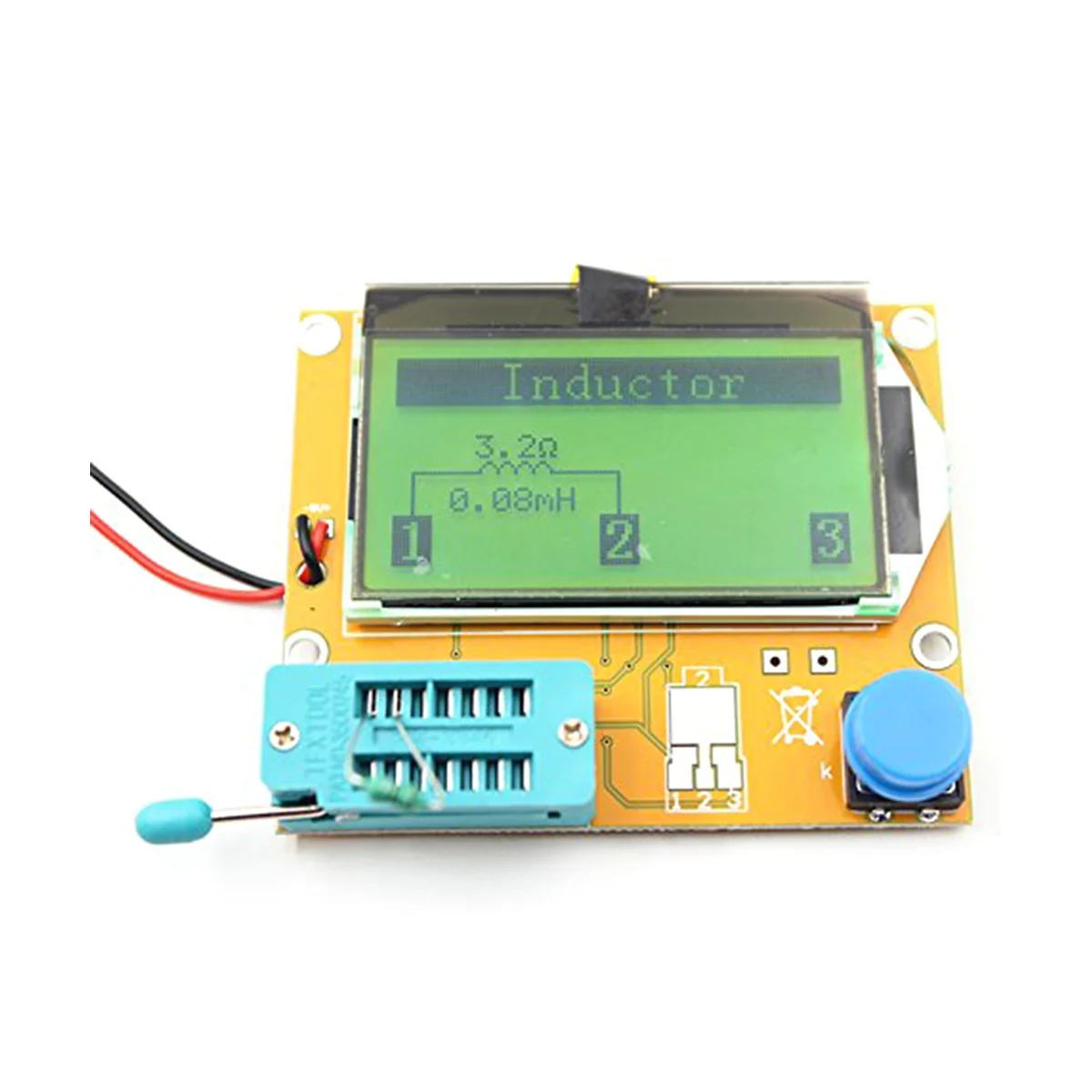 328 Grafikus tranzisztor teszter, NPN PNP dióda trióda kondenzátor ESR MOSFET ellenállásérzékelő LCD kijelző ellenőrző Kép 3