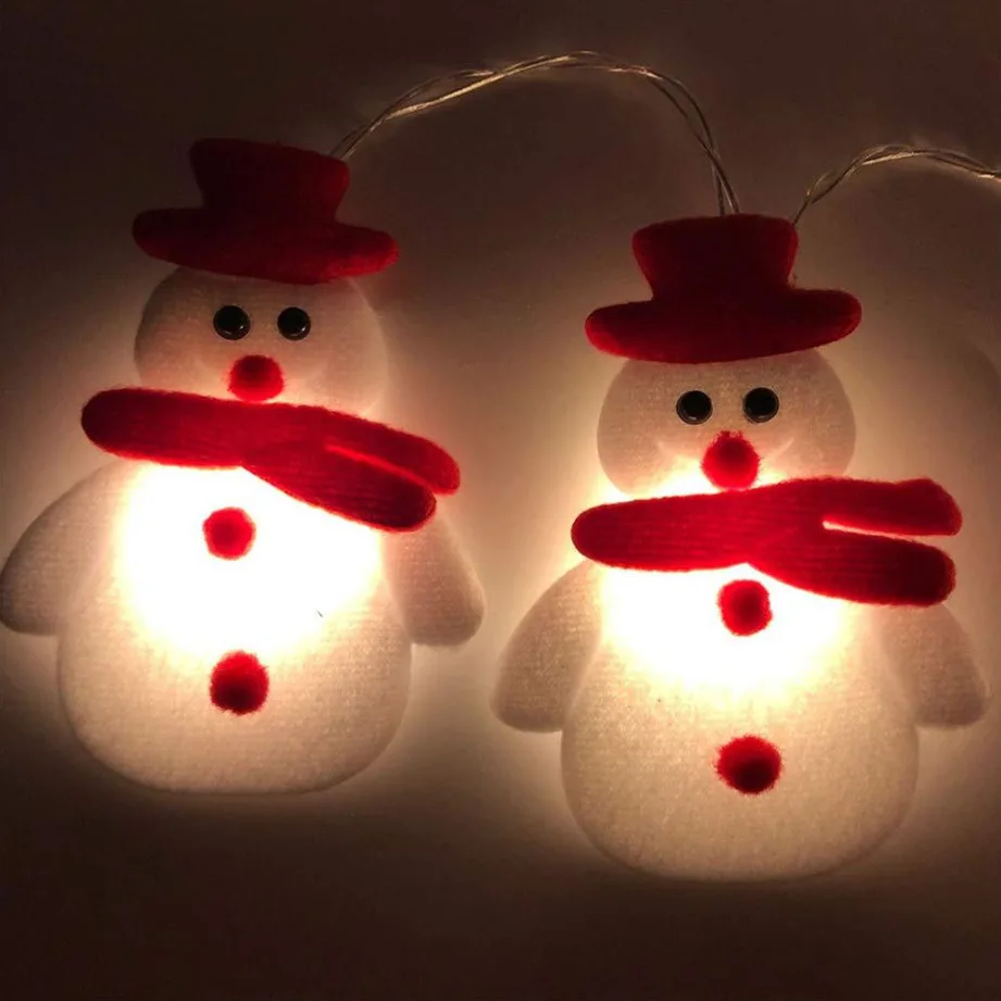 Boldog karácsonyt Hóember LED füzér fények Karácsonyfa dekoráció Tündérfények Függő díszek Karácsonyi ajándékok Újév Kép 3
