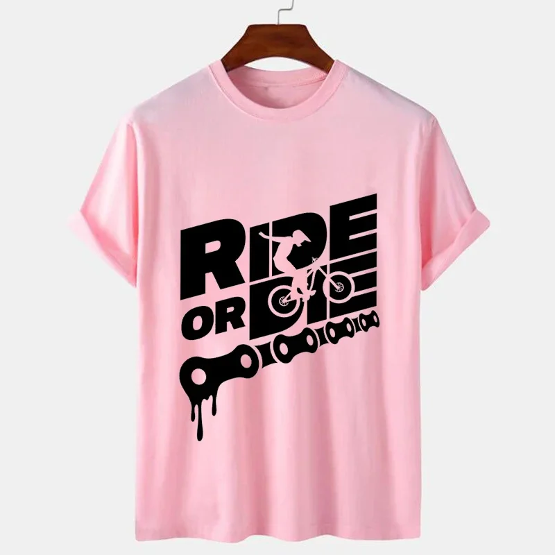 Férfi póló Ride or Die Print felsők Nyári férfi ok-okozati pólók Motorkerékpár divat Streetwear póló Női póló Női póló Kép 3