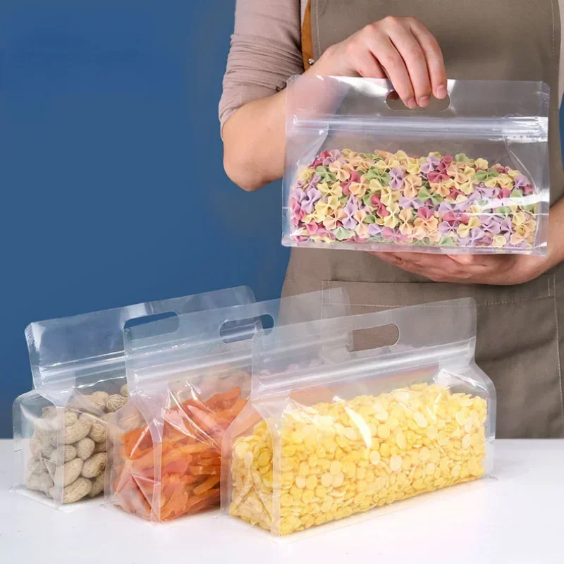 Újrafelhasználható szilikon élelmiszer-tároló tartályok szivárgásmentes tartályok Stand Up cipzáras táska csésze friss táska Élelmiszer-tároló táska friss csomagolás Kép 3