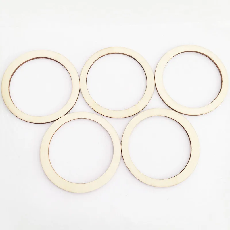 10db Fa gyűrűk Fa gyűrűk kézműves, gyűrűs medál és csatlakozók DIY projektek Kép 4