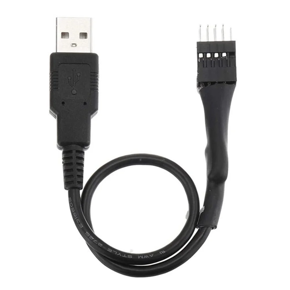 9Pin apa - külső USB A apa PC alaplap belső adathosszabbító kábel 20cm Kép 4