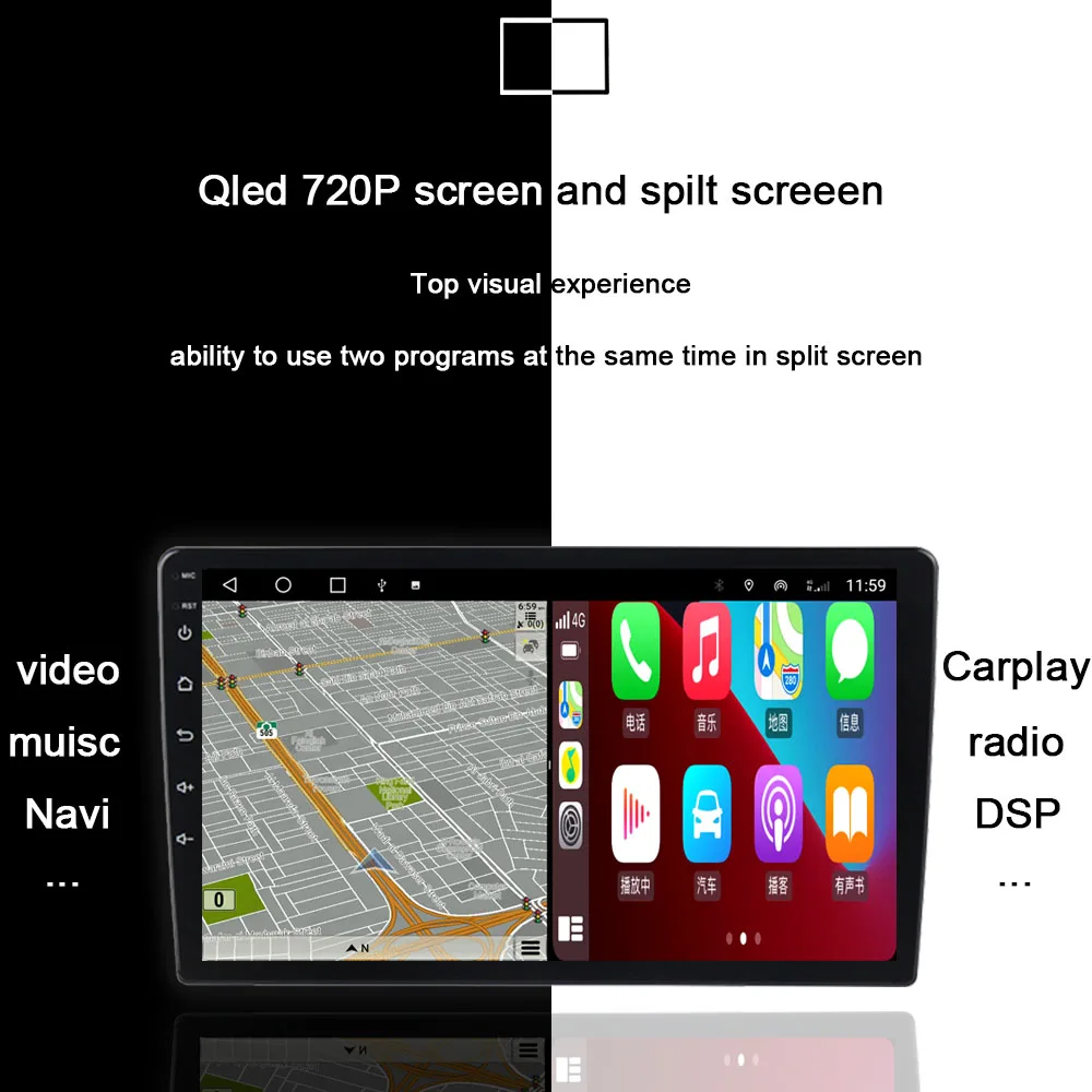 QLED 720P 360 panoráma Carplay 8G + 128G Android 12.0 autó DVD lejátszó GPS WIFI sztereó rádió a Honda Stream 1 2000 - 2006 2 din Kép 4