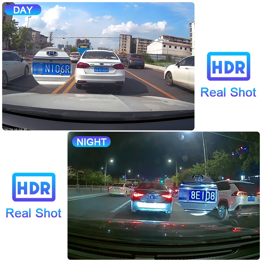4K 2160P Wifi Dash Cam hátsó kamera Dual Lens UHD videofelvevő Autó DVR Volvo C40 2022 2023 2024,Plug And Play DashCam Kép 5