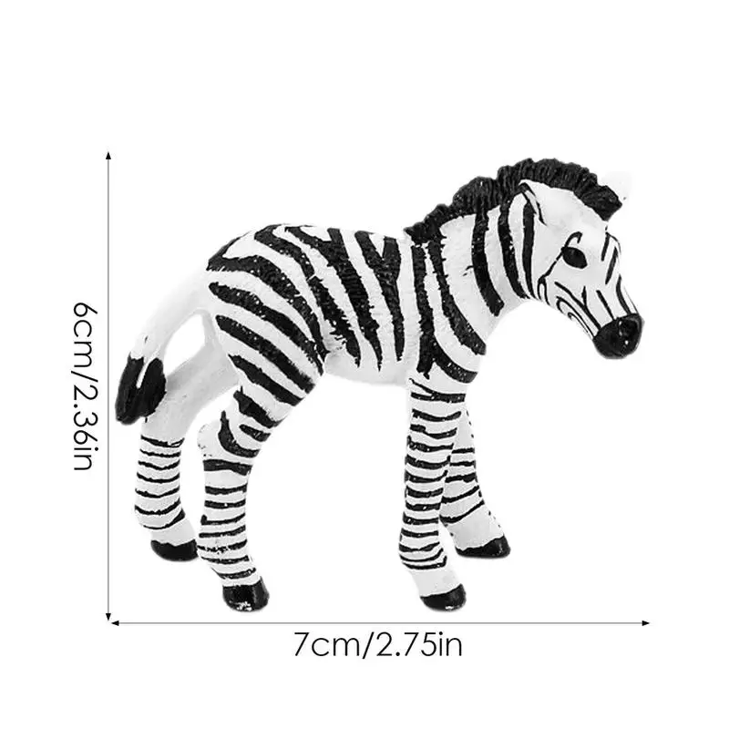 Dzsungel állatok figurák Valósághű stimulált állat zebrák Figura Állatvilág Vad figura játék szafari állatos játékkészlet Kép 5