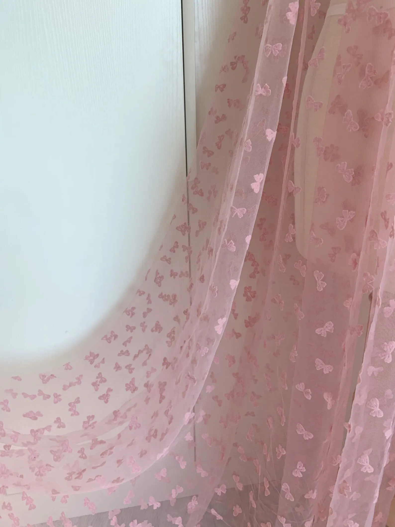 Puha tüll szövet mályvaszínű rózsaszín pelyhesítő masnikkal menyasszonyi fátyolhoz Gyermekruházat Szövet baba szoknya DIY anyagok Kép 5